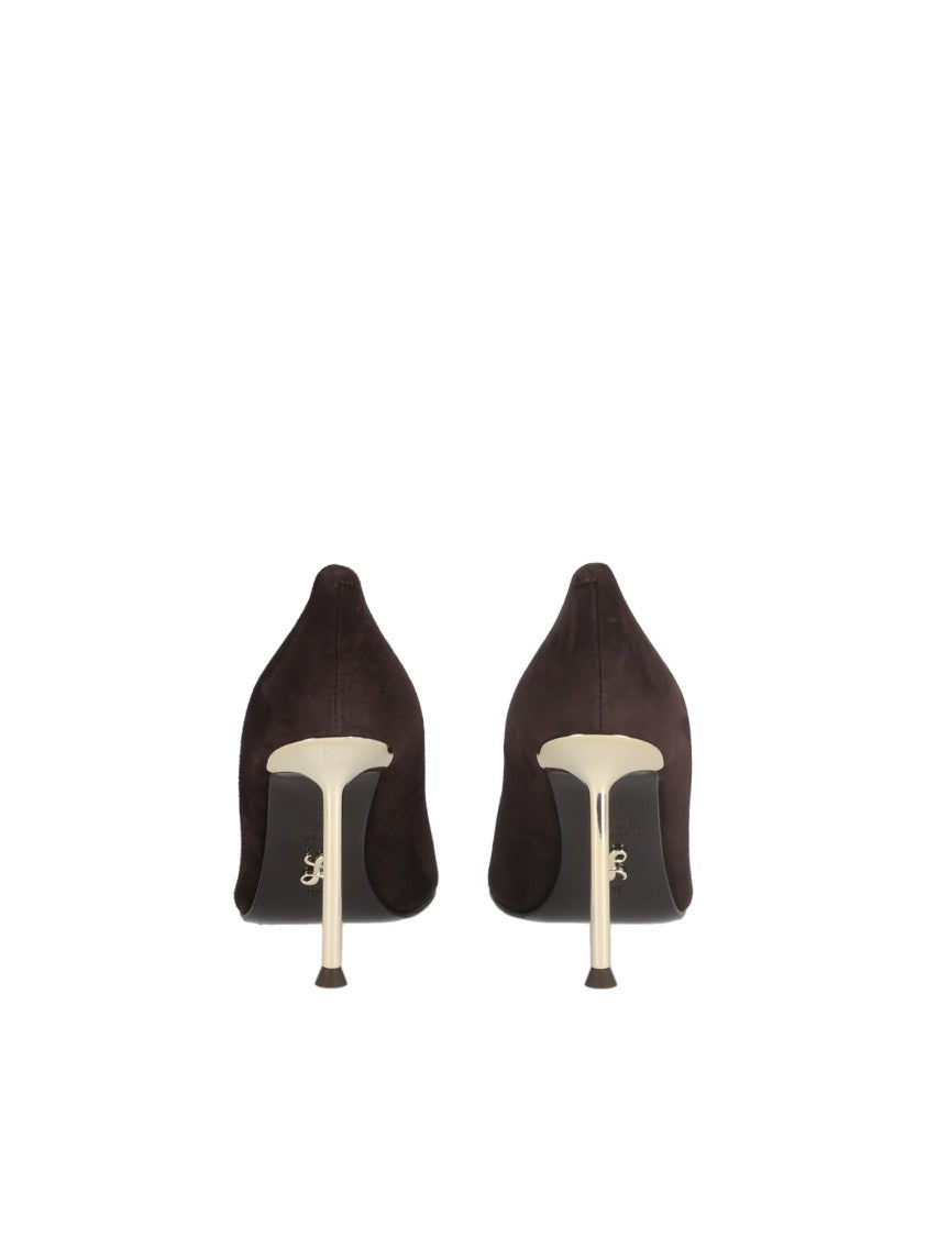Sergio Levantesi Chocolate Brown Pole67 Suede Pumps
