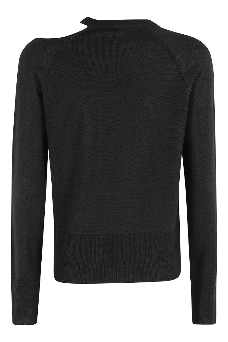 Roberto Collina Crew Neck Sweater With Cut-Out Detail