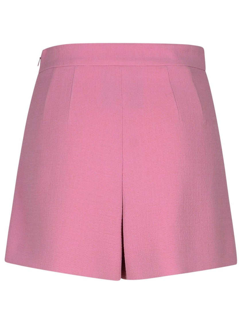 Moschino Pink Virgin Wool Blend Shorts