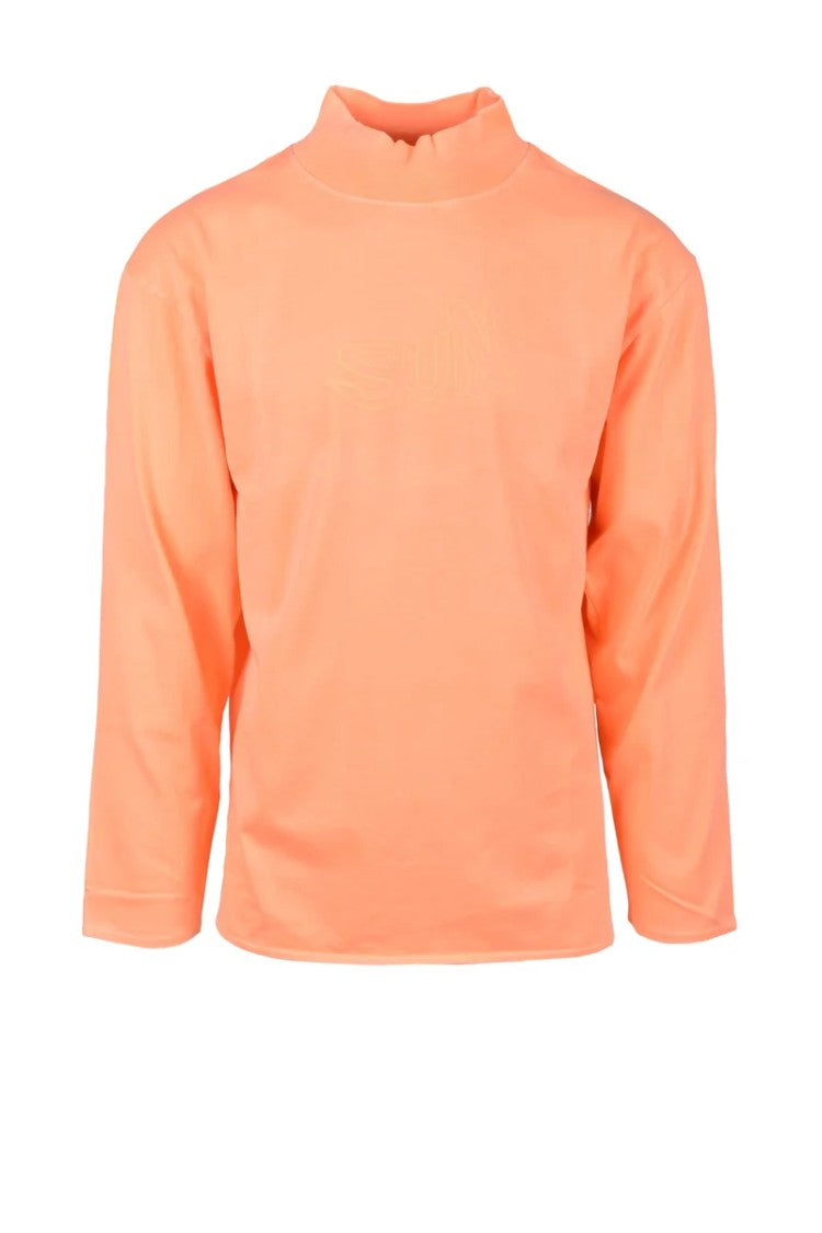 Erl Orange Three-Quarter Cotton T-Shirt