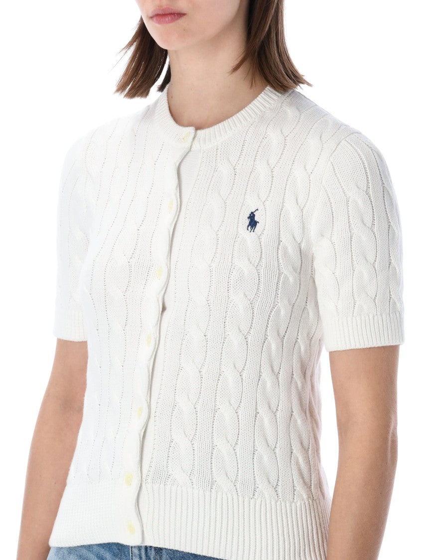 Polo Ralph Lauren Cable Short Sleeve Cotton Cardigan