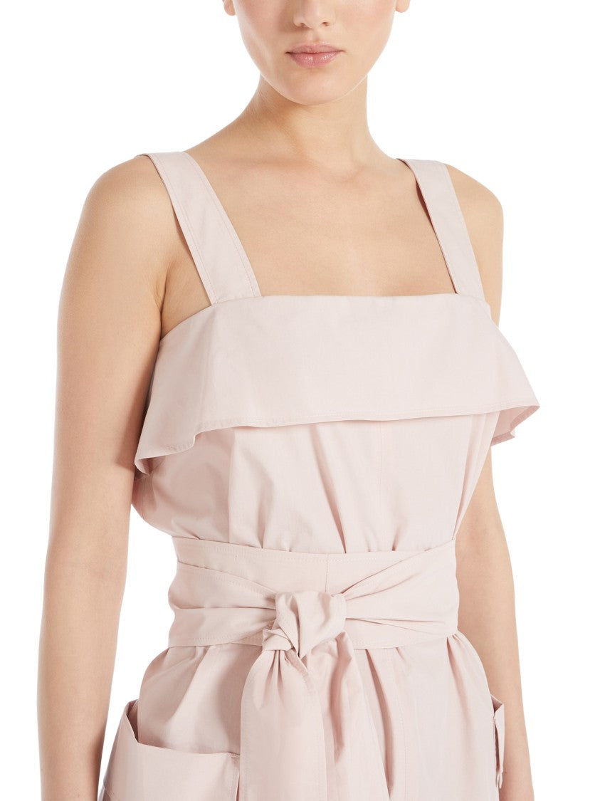 Max Mara Fitted Dress With Ruffled Overlay