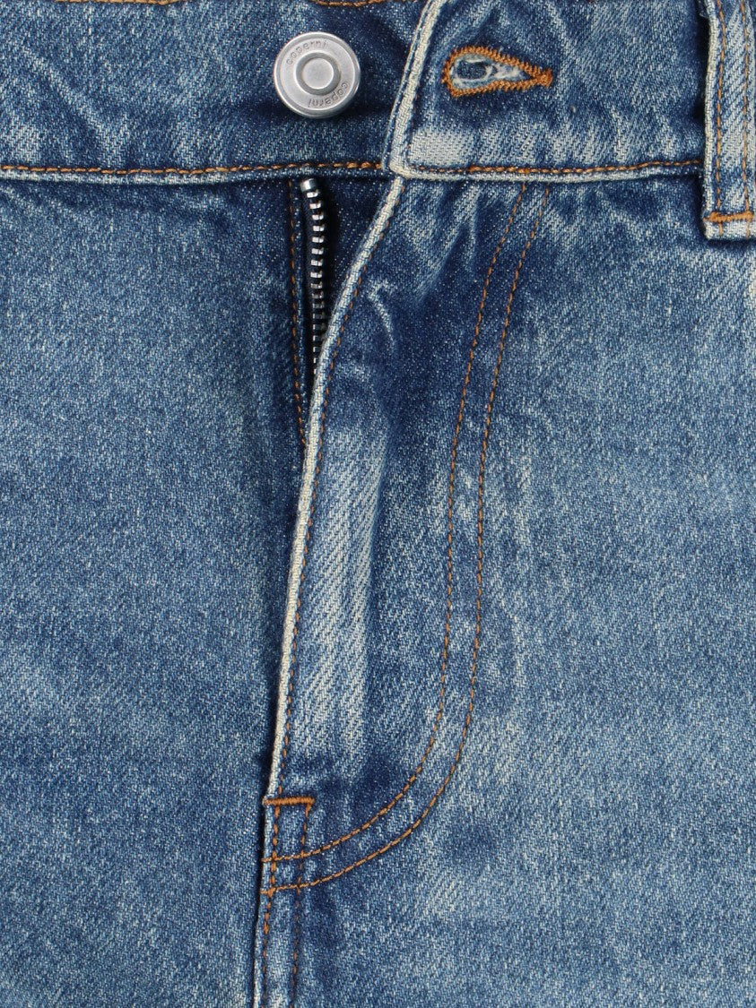 Coperni High-Waisted Light Blue Straight-Leg Jeans