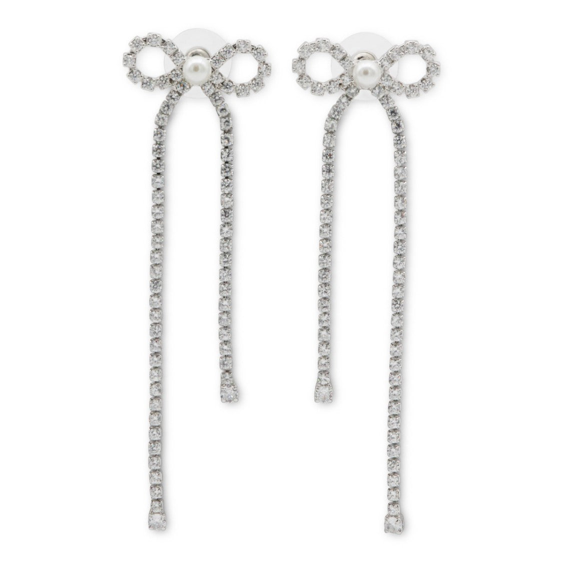 Self-Portrait Silver Bow Earrings