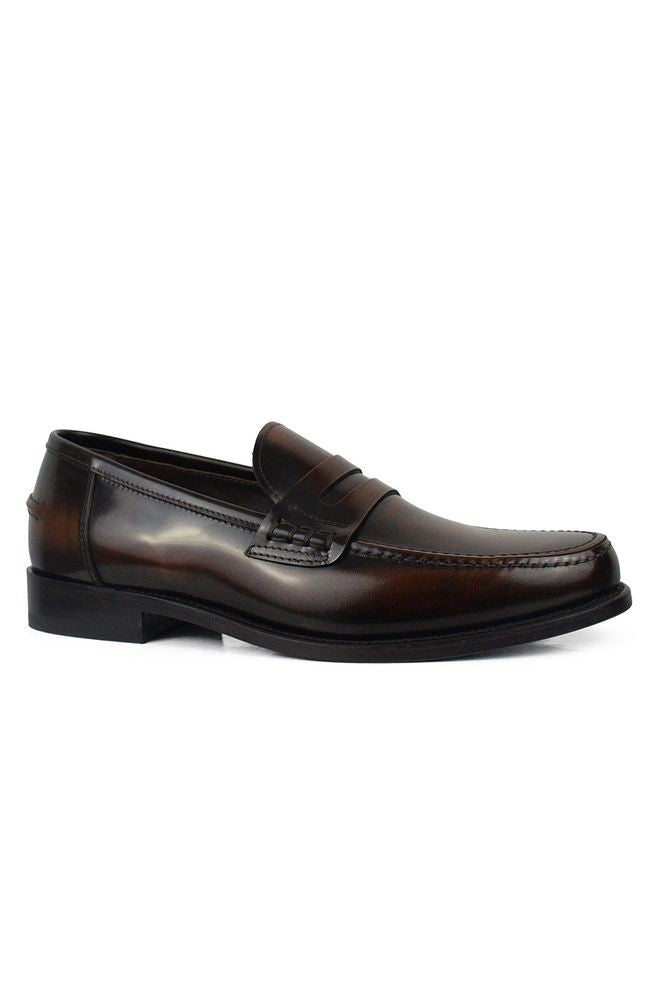 Alberto Brown Calfskin Leather Loafers