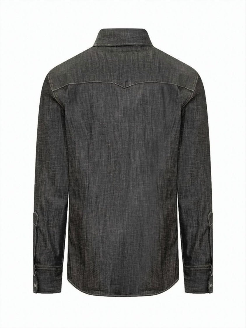 Dsquared2 Long-Sleeve Casual Denim Shirt With Pocket Details