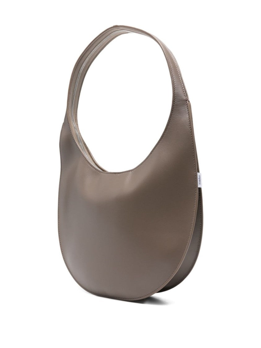 Coperni Crescent-Shaped Brown Calfskin Shoulder Bag