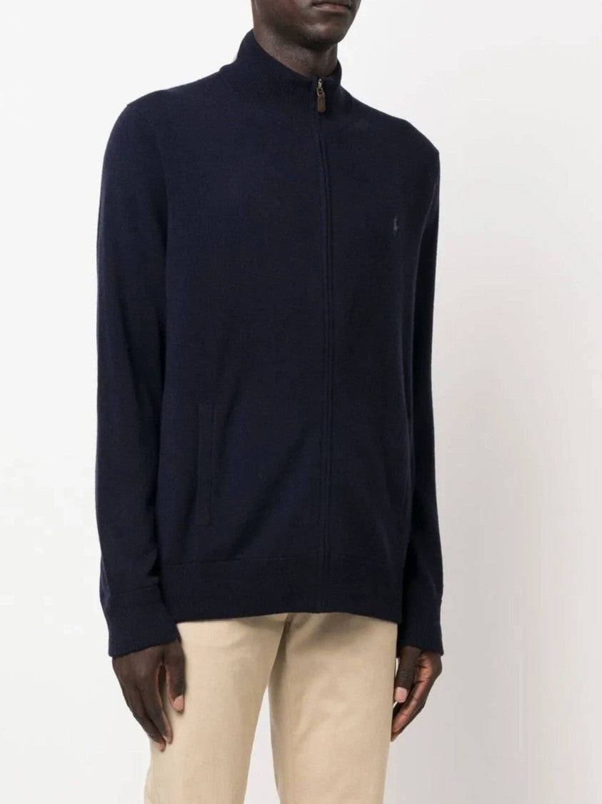 Polo Ralph Lauren Full Zip Jacket With High Collar And Minimalist Design