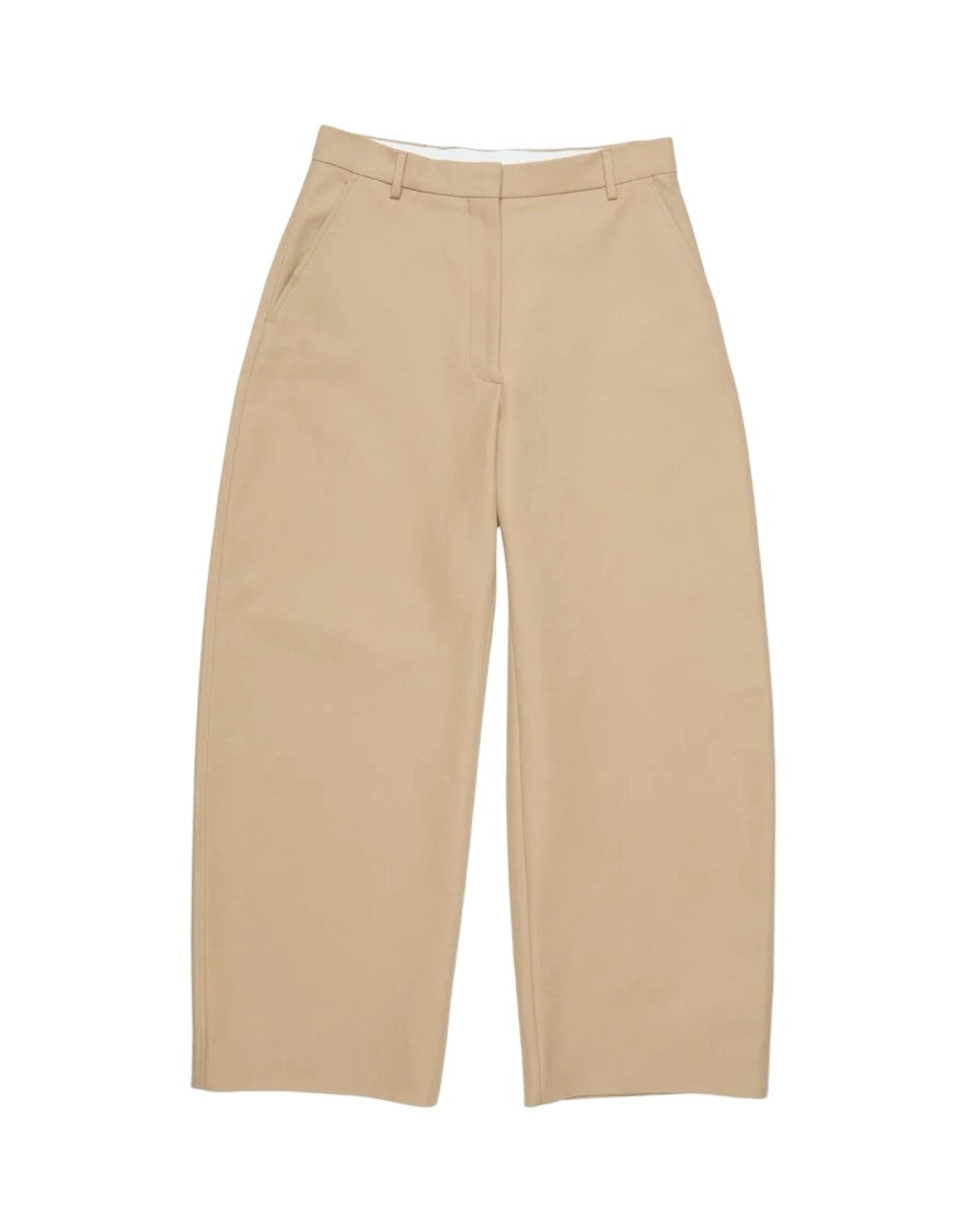 Acne Studios Wide-Leg Cotton Trousers With High Waist
