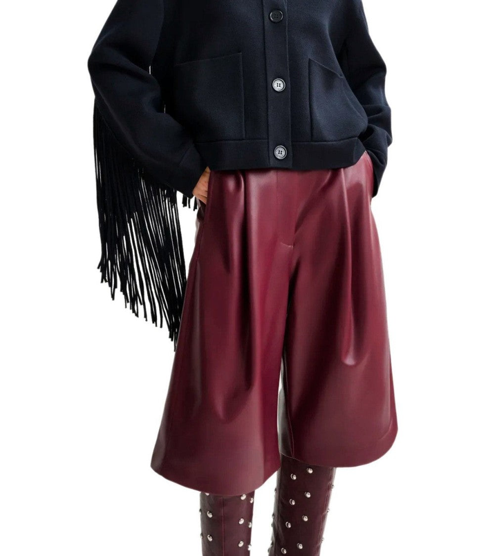 Essentiel Antwerp Itop Burgundy Bermuda Shorts