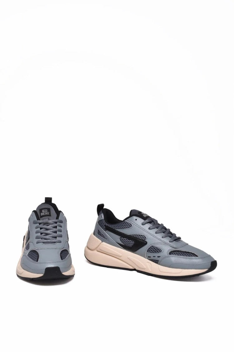 Diesel Grey Polyester Serendipity Sport Sneakers