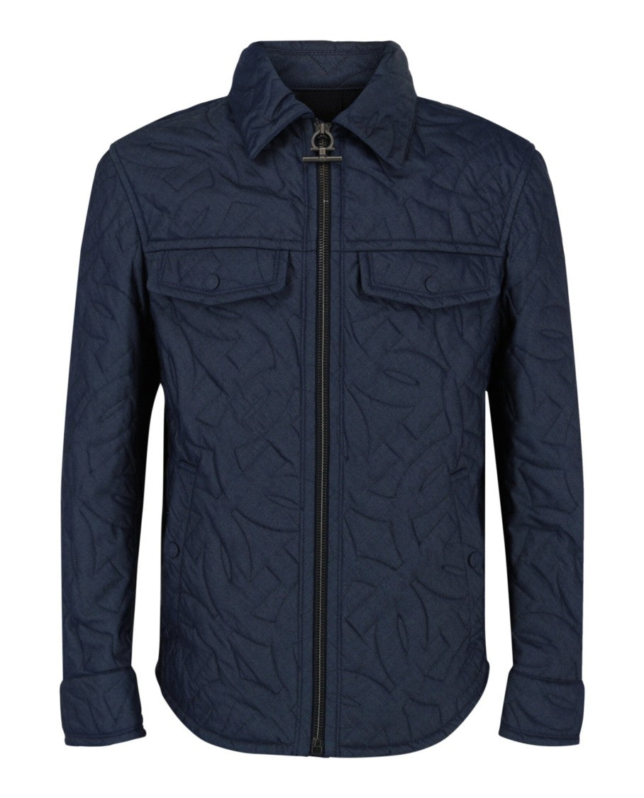 Ferragamo Quilted Gancini Denim Jacket