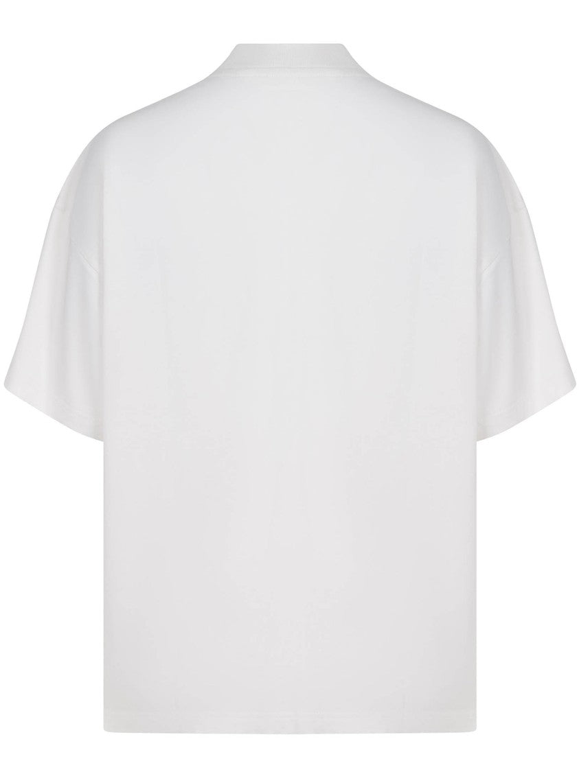 Palm Angels White Bear Loose Graphic Cotton T-Shirt