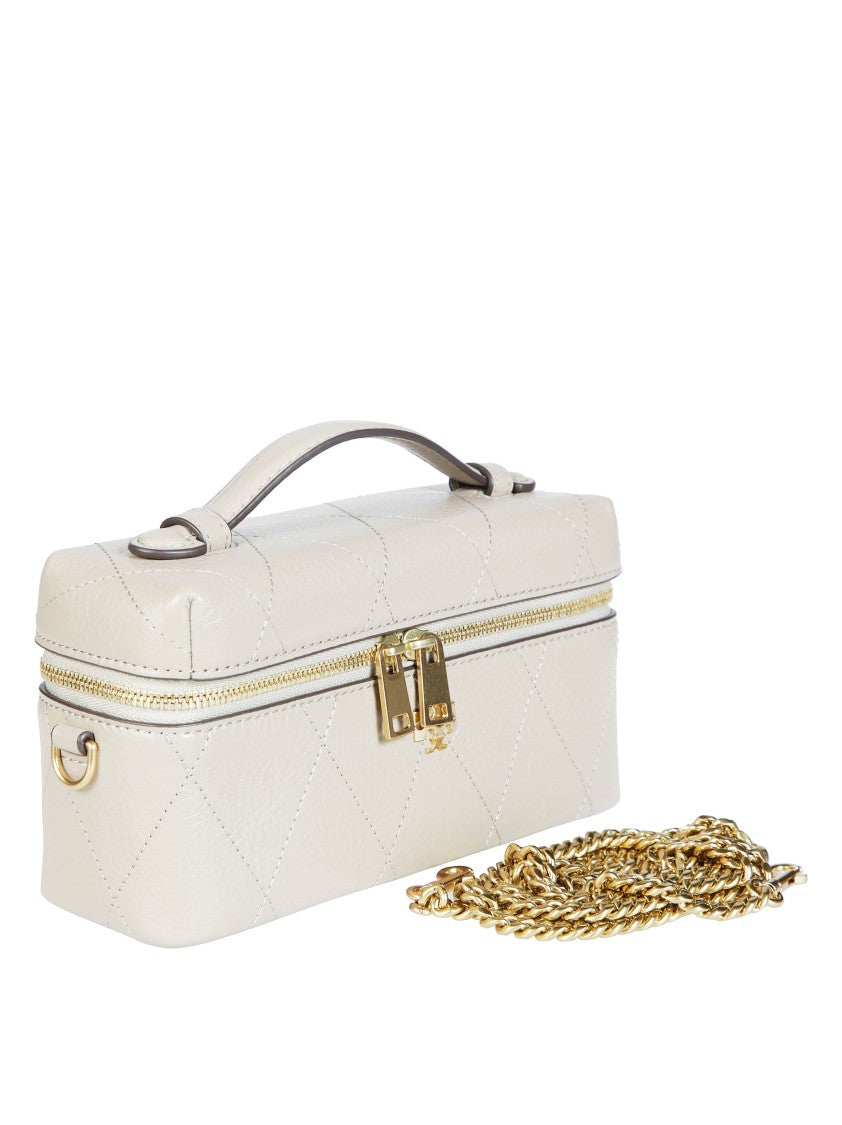 Tory Burch Charlie Quilted Gold Hardware Vanity Case
