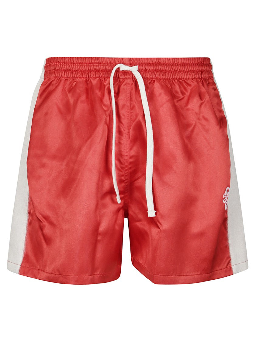 Stockholm Surfboard Club Nylon Shorts With Contrasting Side Bands