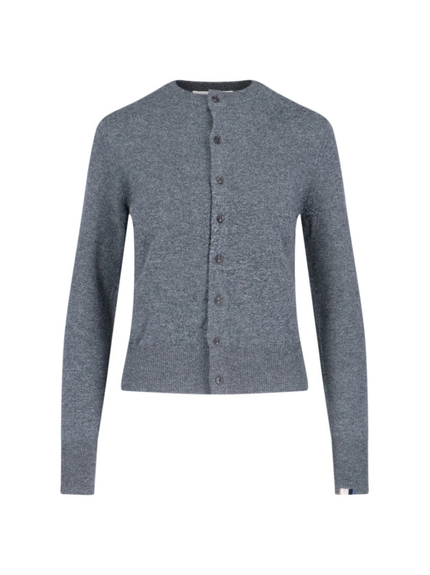 Extreme Cashmere Round Neck Button-Up Cardigan In Soft Cashmere