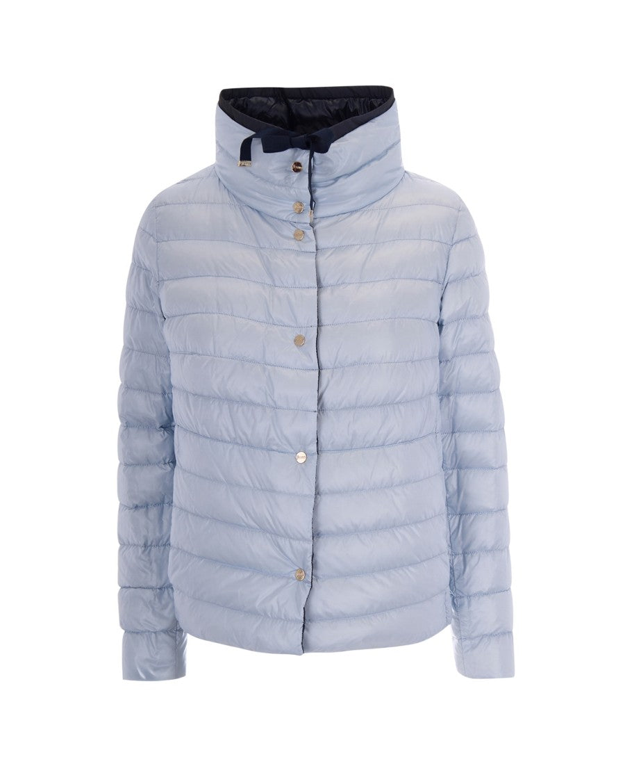 Herno Reversible Down Jacket In Dark Blue