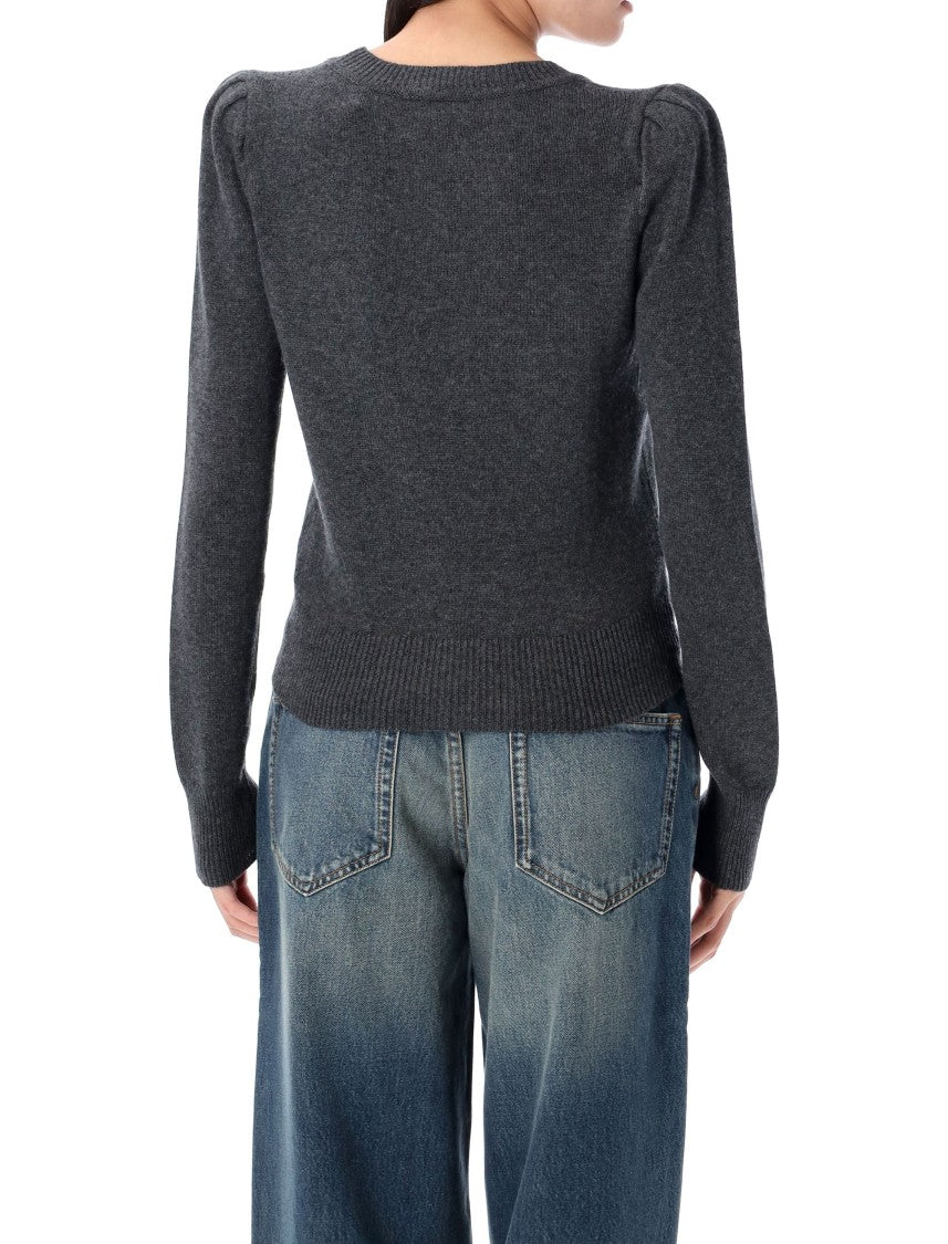Isabel Marant Étoile Abelle Fitted Puffed Shoulder Knit Sweater
