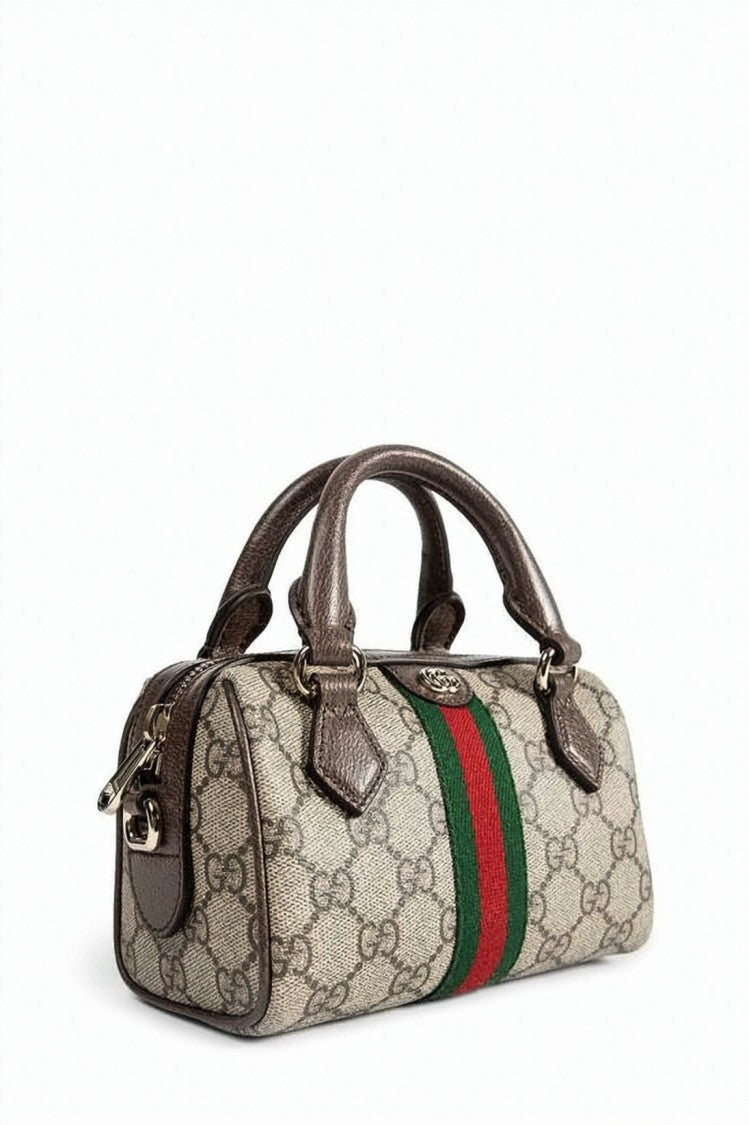Gucci Structured Black Shoulder Bag With Gold-Tone Accents