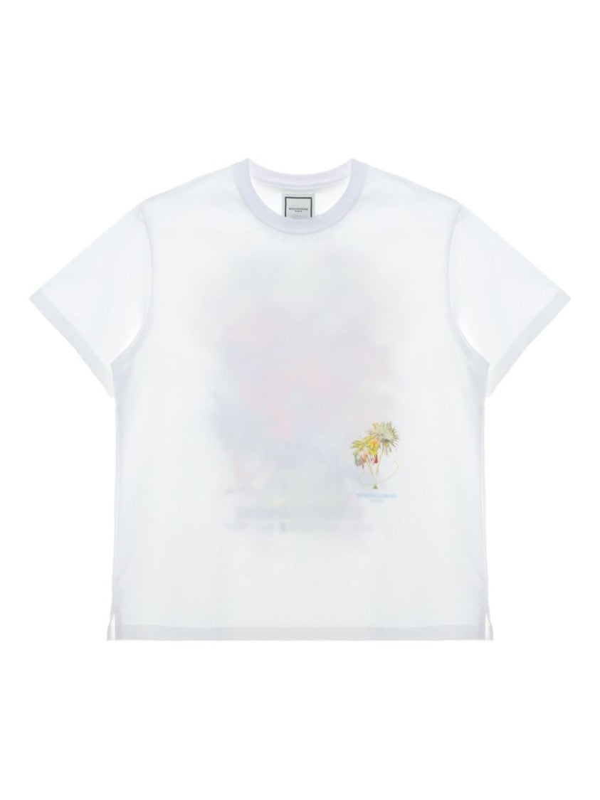 Wooyoungmi Cotton T-Shirt Featuring Tropical Print