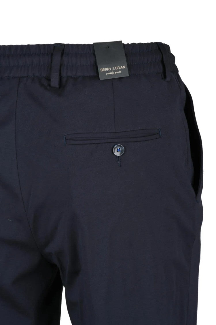Berry & Brian Viscose Stretch Trousers - Blue