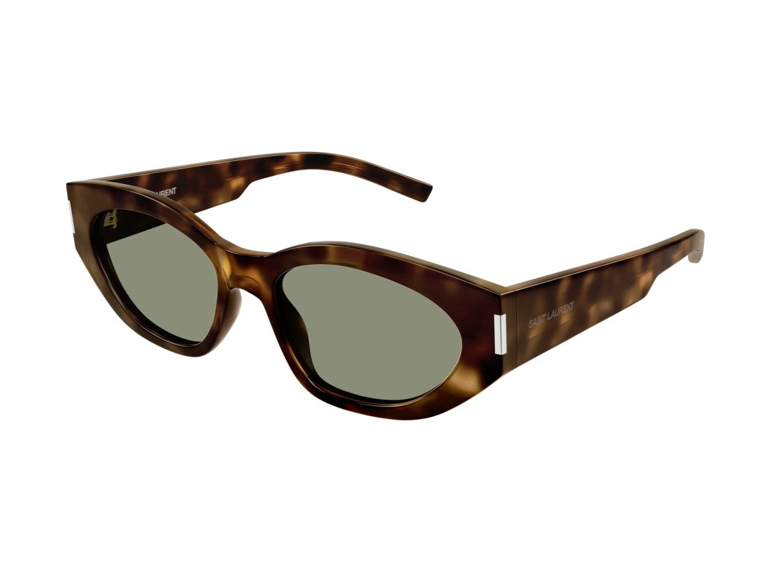 Saint Laurent Sl 638 Tortoiseshell Oversized Cat-Eye Sunglasses