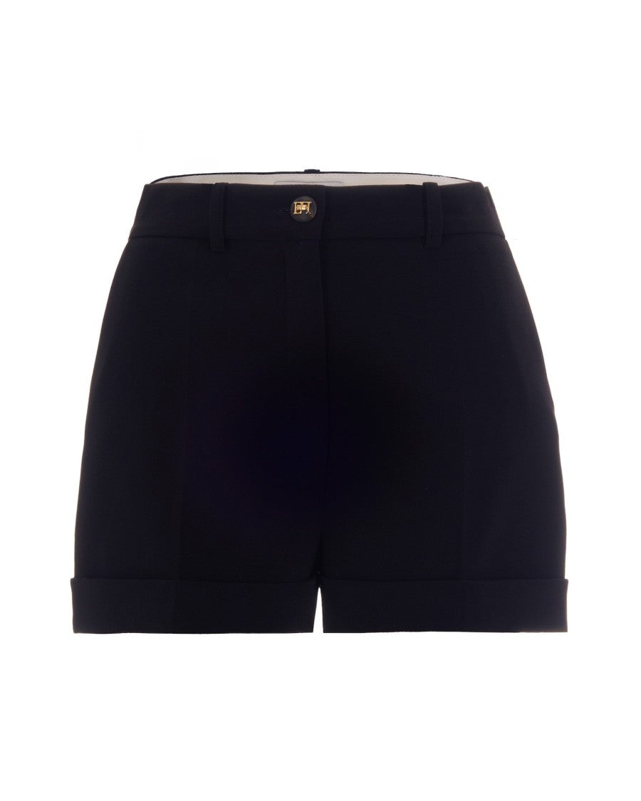 Elisabetta Franchi Black Crepe Shorts