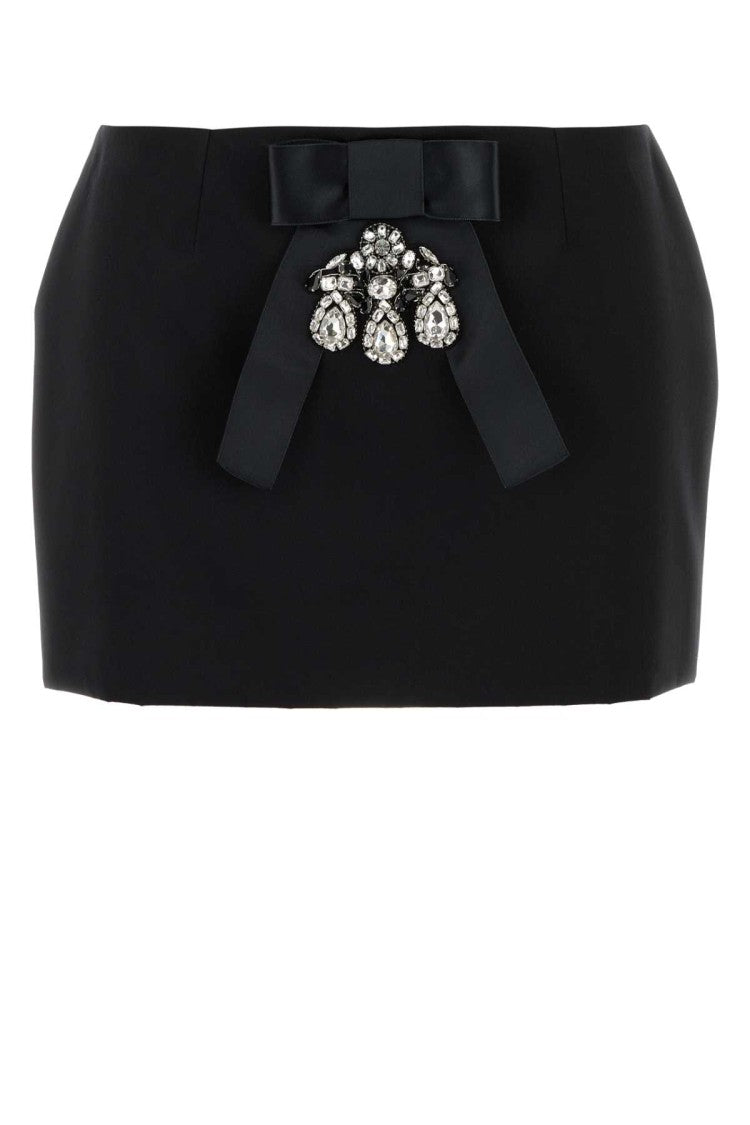 Dolce & Gabbana Black Satin Mini Skirt