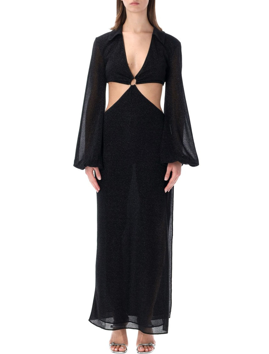 Oséree Lumiere Cut Out Lurex Dress