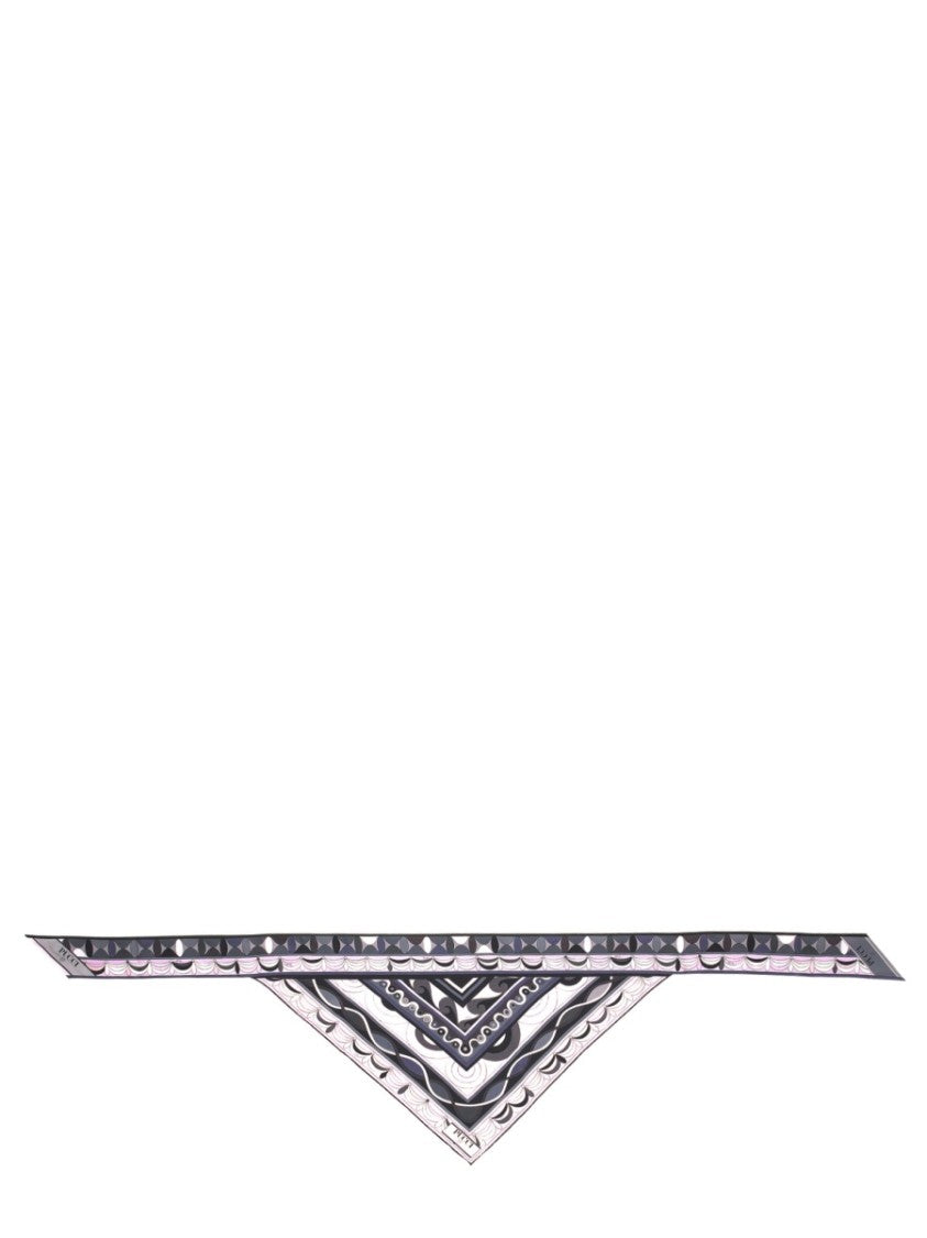 Pucci "Bandeau" Triangle Scarf In Print Mix