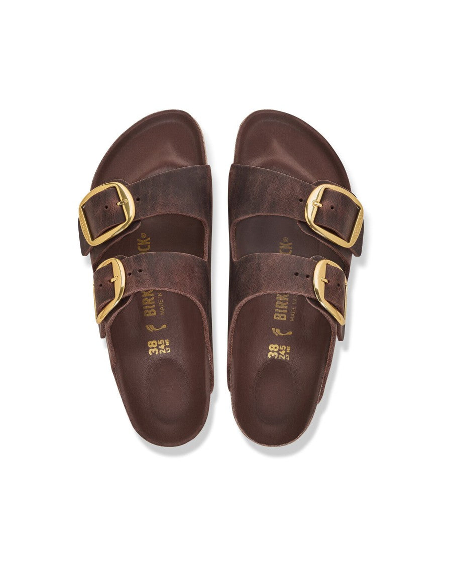 Birkenstock Anatomical Cork Footbed Sandal With Gold-Tone Buckles