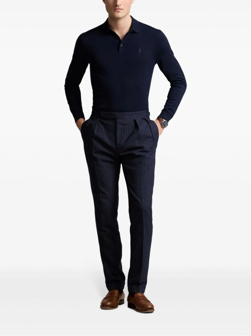 Polo Ralph Lauren Navy Wool Long Sleeve Pullover