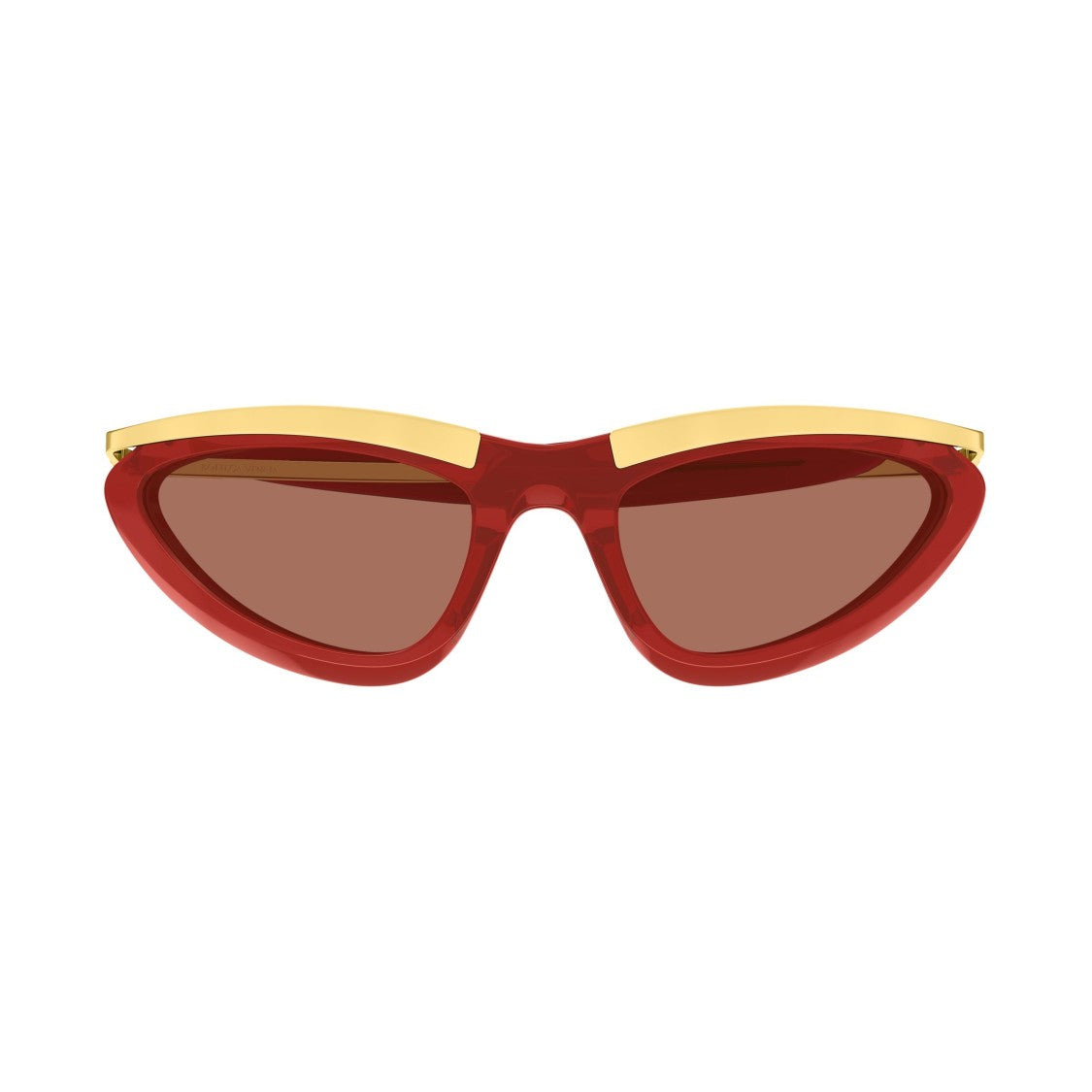 Bottega Veneta Red Bv1477s Bold Glossy Cat-Eye Sunglasses