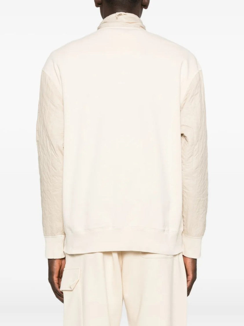 C.P. Company Half-Zip Quilted-Panel Sweatshirt