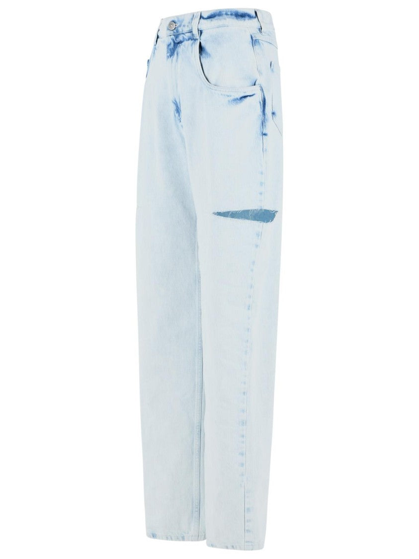 Maison Margiela 'Cut-Out' Light Blue Denim Jeans