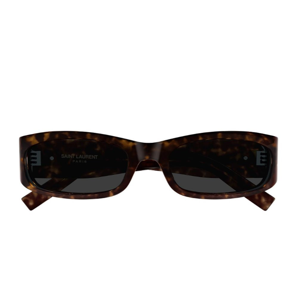 Saint Laurent Sl M152 Linea Monogram Rectangular Dark Havana Sunglasses
