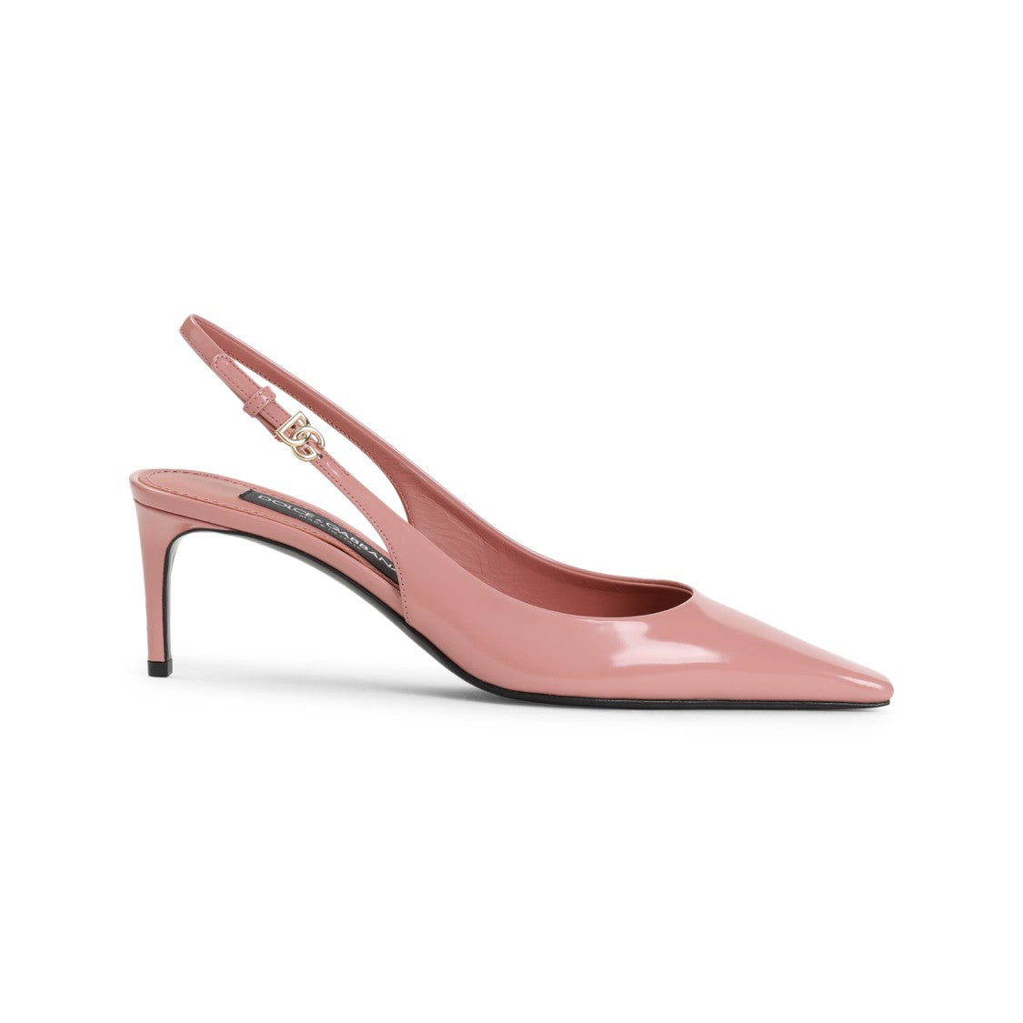 Dolce & Gabbana Glossy Pointed Toe Slingback Heels