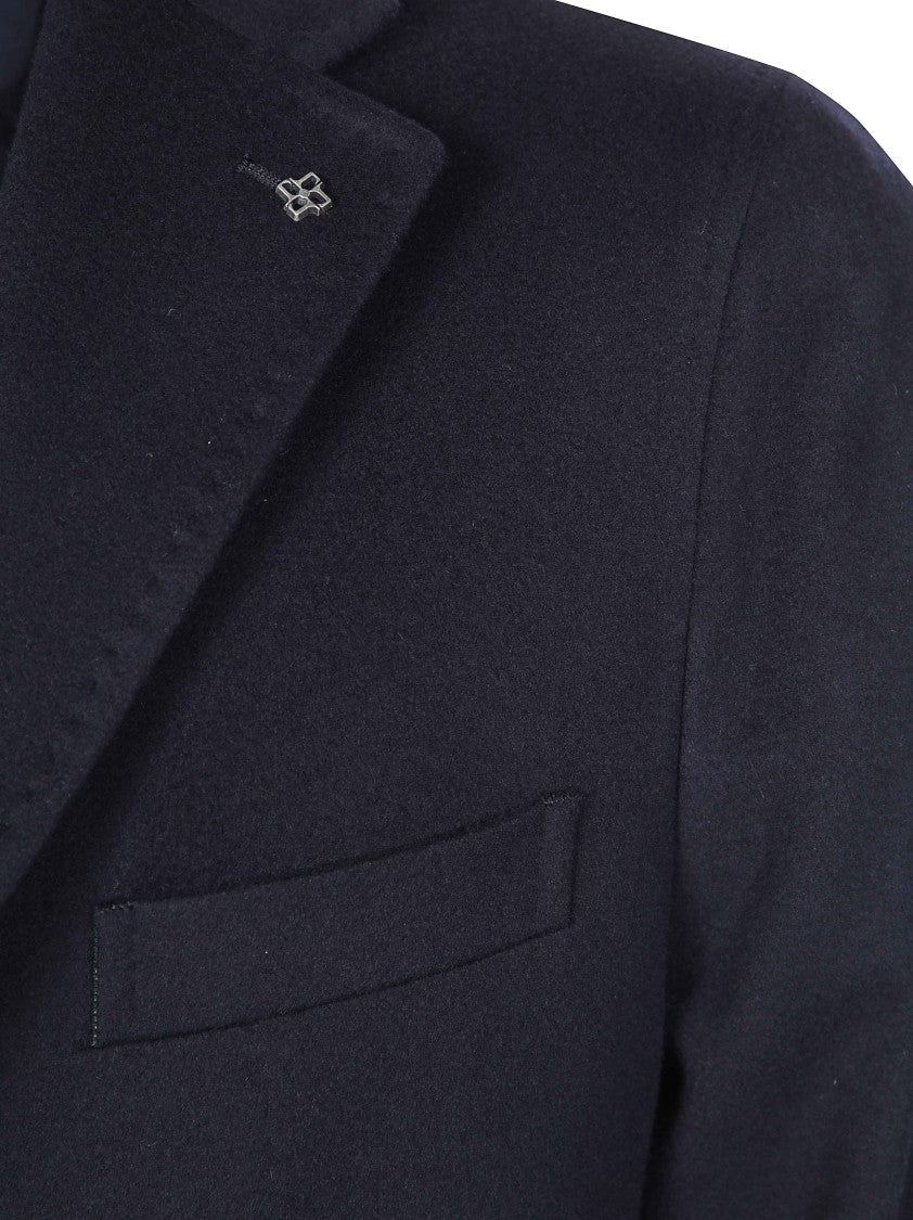 Tagliatore Virgin Wool Cashmere Mid-Length Coat