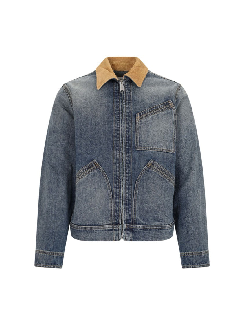 Alexander Mcqueen Denim Zip Jacket – Blue