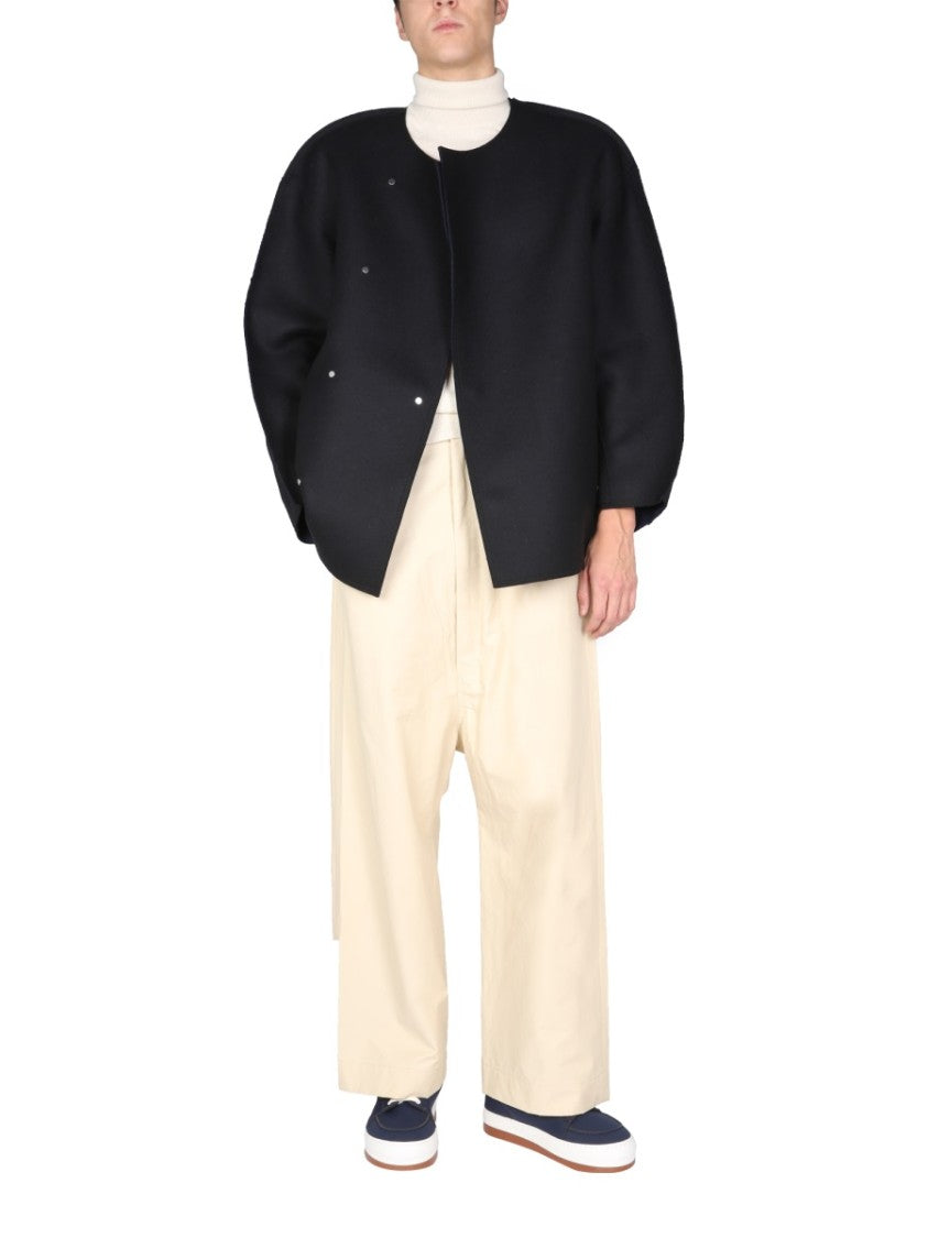 Sunnei Asymmetrical Front Closure Black Coat