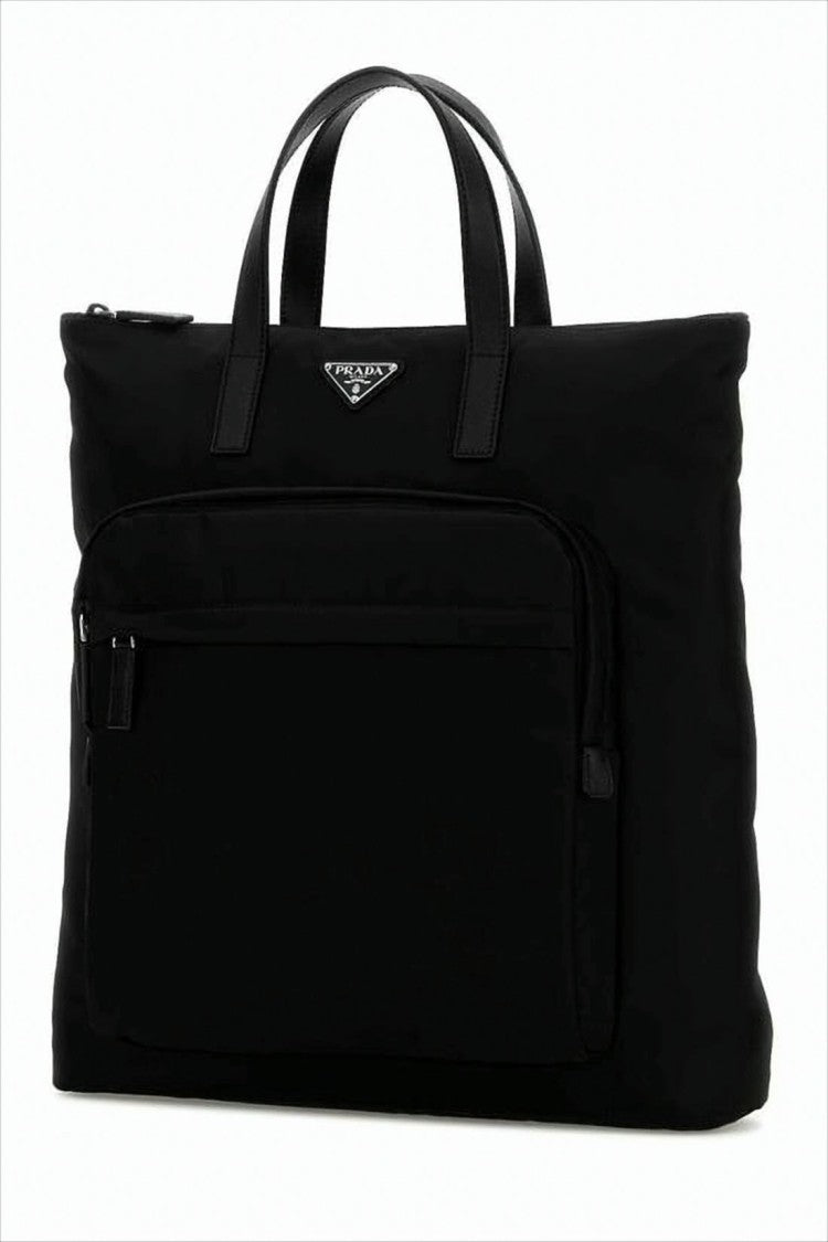 Prada Rectangular Black Backpack With Minimalist Design