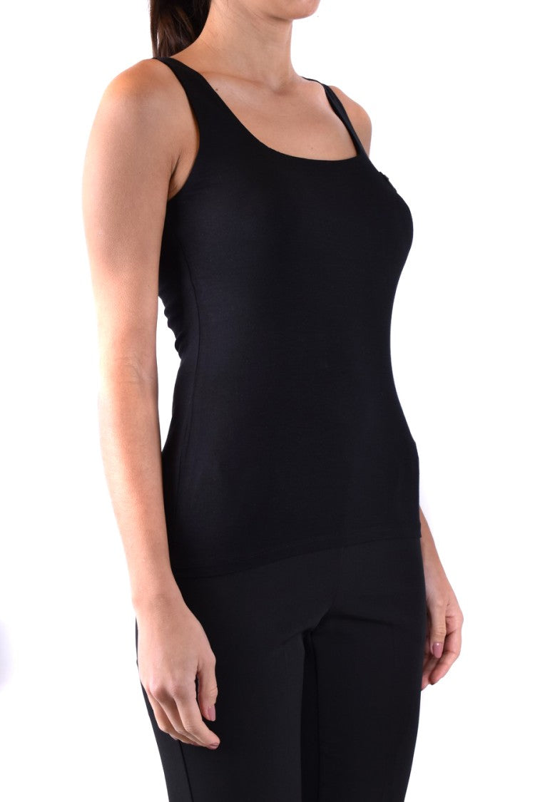 Philipp Plein Black Cotton Logo-Patch Tank