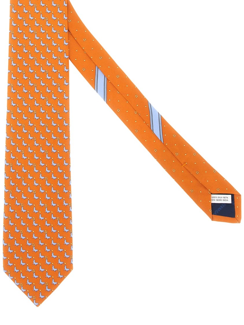 Ferragamo Seal Print Tie