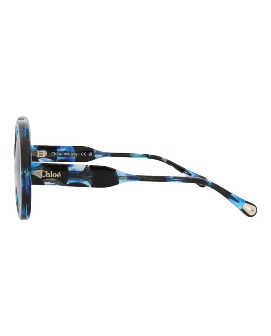 Chloé Round-Frame Recycled Acetate Sunglasses