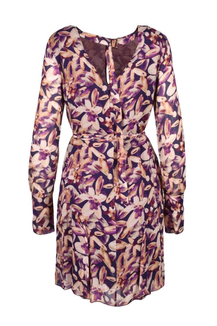 Patrizia Pepe Flared Dress - Purple/Pink