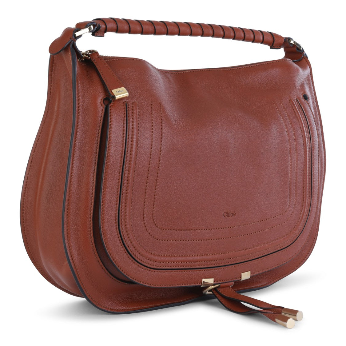 Chloé Brown Leather Marcie Shoulder Bag