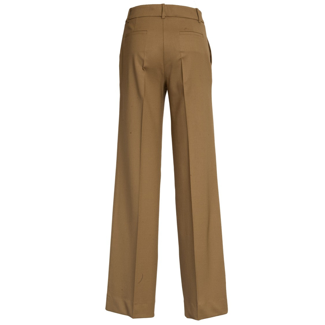 Parosh Camel Palazzo Button Closure Trousers