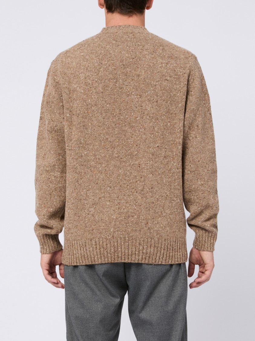 Daniele Fiesoli Altai Raised Collar Sweater In Soft Virgin Wool Blend