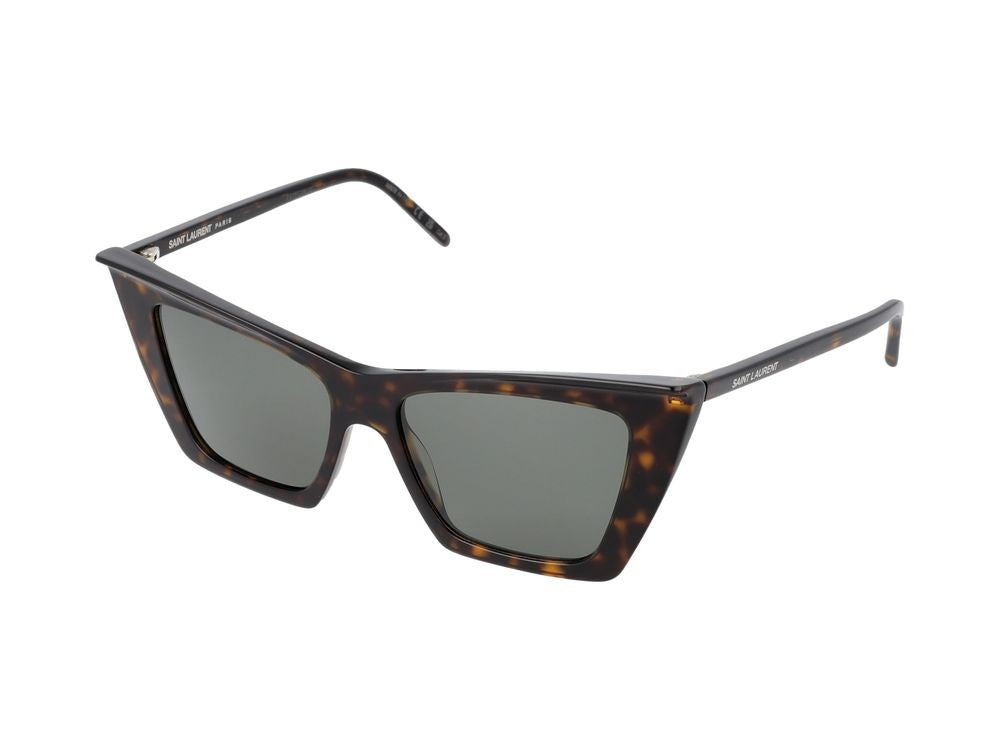 Saint Laurent Havana Oversized Square Acetate Sunglasses