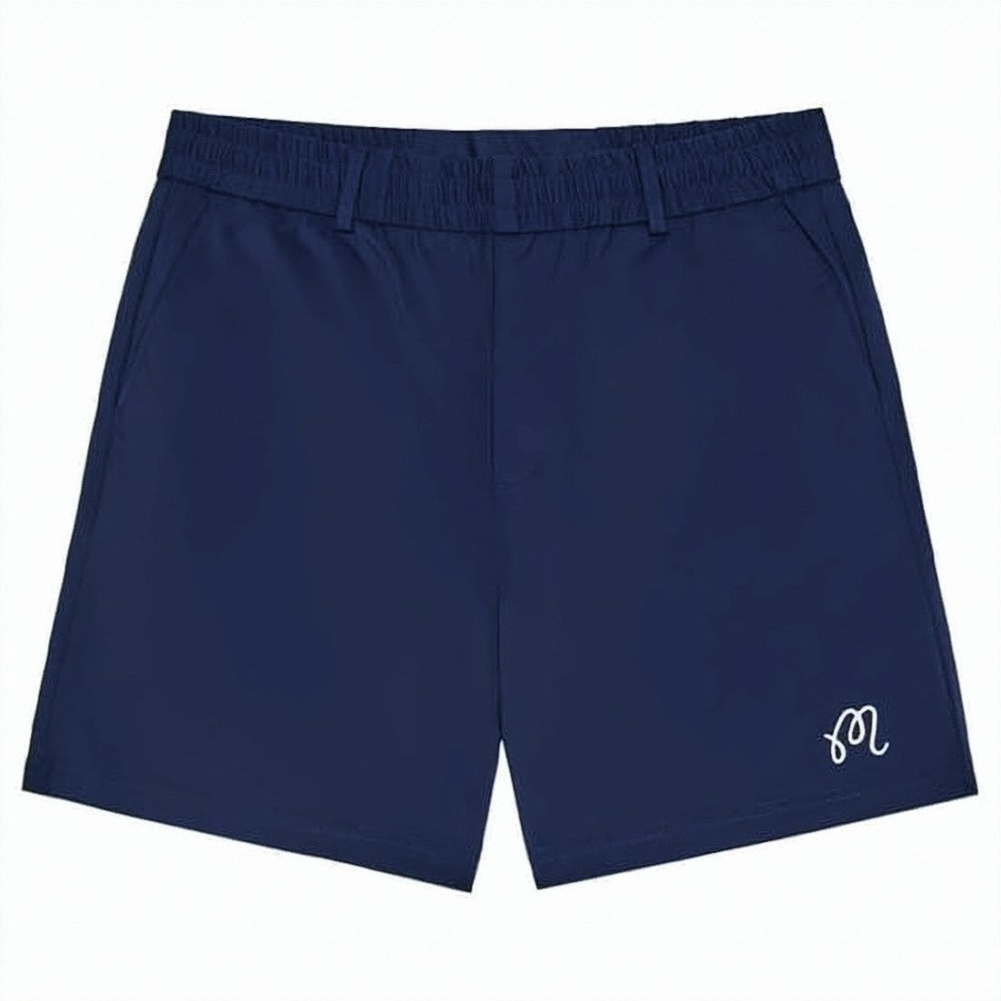 Malbon Streamlined Blue Shorts With Subtle Logo Detail